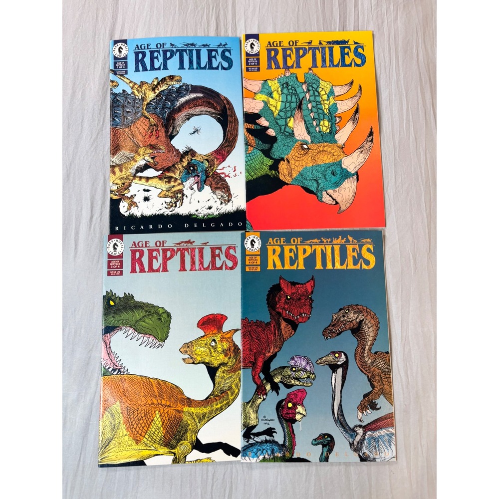 Age of Reptiles comics #1-4 Complete Set Ricardo Delgado 1993 dark horse comics
